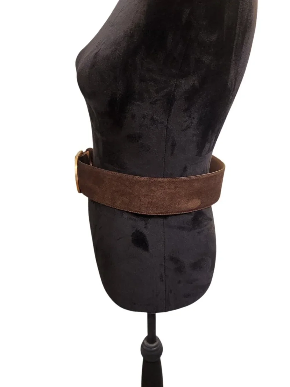 Banana Republic Wide Vegan Suede Belt Chocolate Brown Size XL - Picture 6 of 9